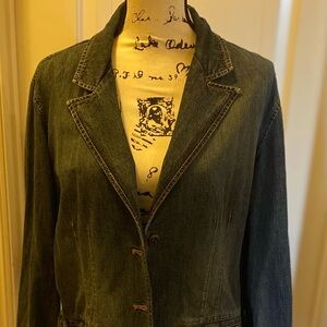 EUC Chico's Denim Blazer-Size 3
